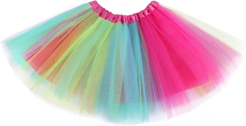 Lainlight Store Tutus for Girls 3 Layered Tulle Tutu Skirts for 4-12 Year, Birthday Dance Halloween Cosplay Party Supplies - Image 1